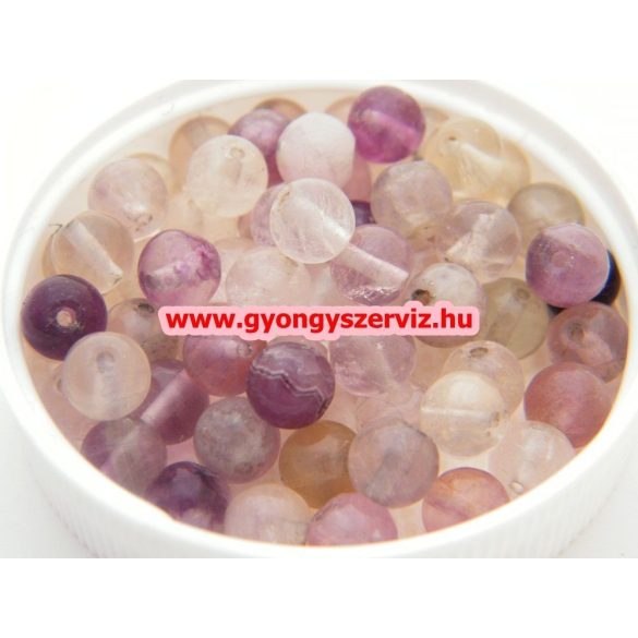 Ásványgyöngy, féldrágakő, ékszer gyöngy. Fluorit. 12mm.  1 szál (kb. 40cm).