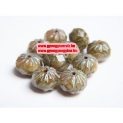   Cseh csiszolt üveggyöngy. 10x7mm. Kapucsínó.  10db/csomag.