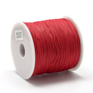 Leárazás! Poliészter zsinór. 0.8mm. Sötétpiros. 120m/tekercs.