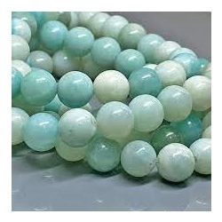   Ásványgyöngy, féldrágakő gyöngy. Amazonit.  6mm.  1 szál (40cm).