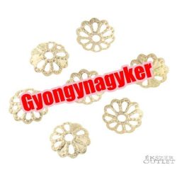 Gyöngykupak. Fém gyöngy. 7x1mm. Arany szín.   100db.