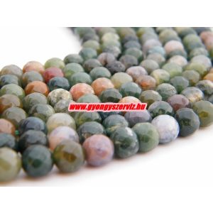 Csiszolt india achát ásványgyöngy.  1 szál (40cm).