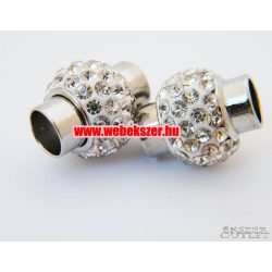   5 szett.  Mágneses kapocs. Kristály ékszerzár. 17.5x15mm. 