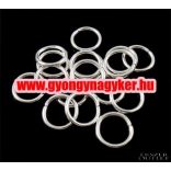 Fém karika. Szerelő karika. 1x10mm. Ezüst ,arany, vagy platina szín.  100db.