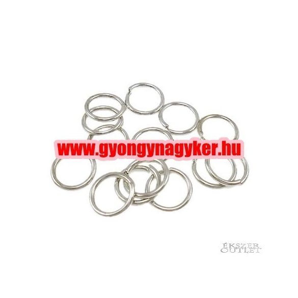 Fém karika. Szerelő karika. 1x10mm. Ezüst ,arany, vagy platina szín.  100db.