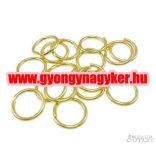 Fém karika. Szerelő karika. 1x10mm. Ezüst ,arany, vagy platina szín.  100db.