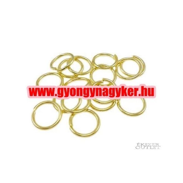 Fém karika. Szerelő karika. 1.2x10mm. Ezüst ,arany, vagy platina szín.  100db.