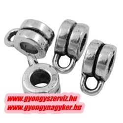 100db.  tartó, medál tartó. 9x6x4mm. Antik ezüst szín. 