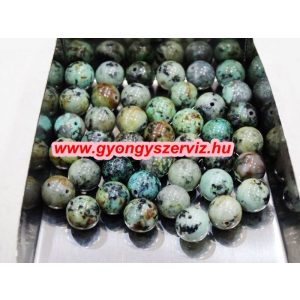 Ásványgyöngy, féldrágakő gyöngy. 6mm. Afrikai türkiz. 1 szál. (kb. 40cm)