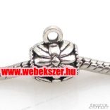 Pandora stílusú fémgyöngy. Charm tartó, medál tartó.  10db.