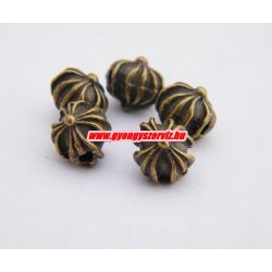 100db. Fém köztes gyöngy. 8x8xmm. Antik bronz szín. 