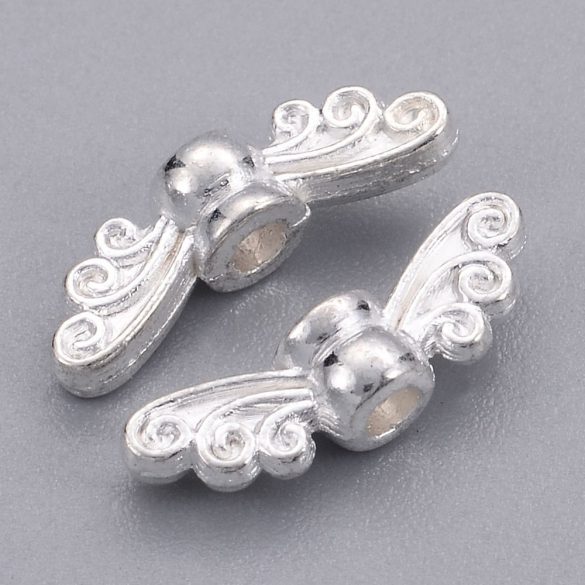 100db. Angyalszárny köztes. Ezüst szín.14x4mm.
