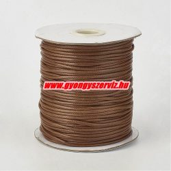   Leárazás! Viaszolt poliészter zsinór. 1.5mm. Teve barna. 160m/db.