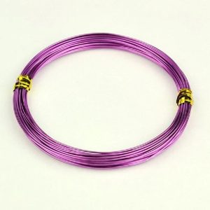 Alumínium ékszer drót, 1mm. Lila. 10m/ tekercs.