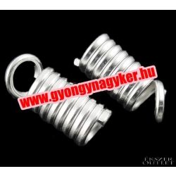  100db. Rugós végzáró. 4x9.5mm. Ezüst szín. 