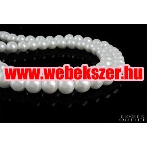 Leárazás! 100db. Üveg tekla gyöngy. Teklagyöngy. 10mm. Fehér.