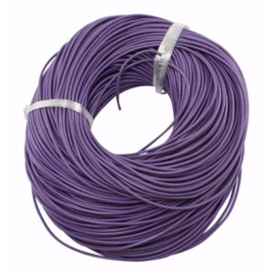 Bőr szalag, bőr zsinór. 2mm.  Lila. 10m/db