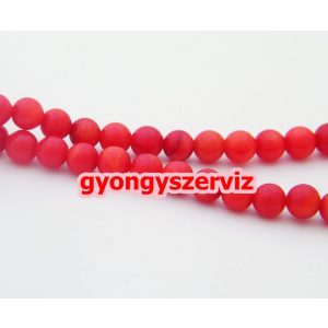 Korall gyöngy. 6mm. 1 szál, kb. 40cm.