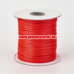 Viaszolt poliészter zsinór. 1mm. Piros. 160m/db.