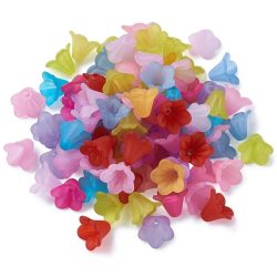 Matt akril virág gyöngy. 12 színben. 50gramm/ csomag.