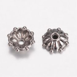 100db. Gyöngykupak. 8x3mm. Fekete szín.