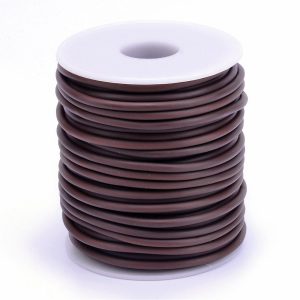 Leárazás! Üreges PVC zsinór. 2mm.  Barna. 50m/tekercs.