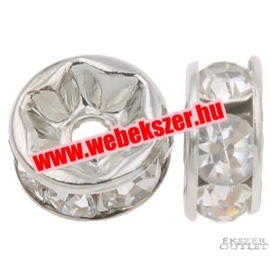 100db. Köztes gyöngy. Rondell . Kristály gyöngy. 7x3mm.    