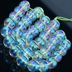 Aura kvarc, aura kristály. 6mm. Mélyzöld.