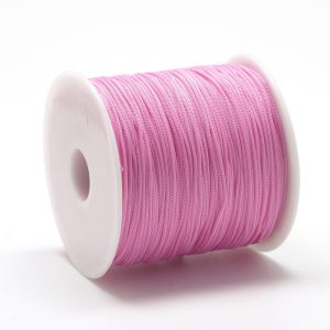 Leárazás! Poliészter zsinór. 0.8mm. Rózsaszín. 120m/tekercs.