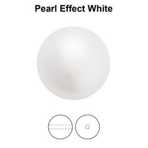 Preciosa gyöngy. 8mm. White. 1 szál. (50db)