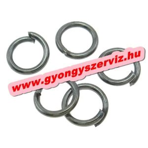 Szerelő karika. 5x0.7mm. Ólomfekete szín.  100db.