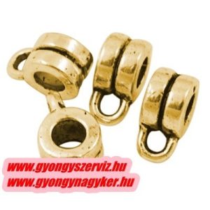 100db.  tartó, medál tartó. 9x6x4mm. Antik arany szín.  