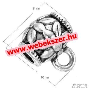 100db.  tartó, medáltartó. 10x8mm. Antik ezüst szín.  
