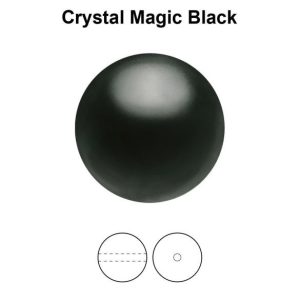 Preciosa gyöngy. 8mm. Magic black. 1 szál. (50db)