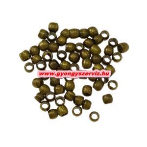 Stopper. Összenyomható rögzítő elem, fémgyöngy. 10g. Antik bronz szín.