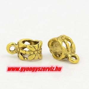 100db.  tartó, medál tartó. 11.5x6x8mm. Antik arany szín.  