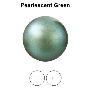Preciosa gyöngy. 8mm. Pearlescent green. 1 szál (50db)