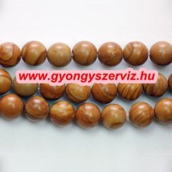   Tigris jáspis ásványgyöngy, féldrágakő gyöngy. 6mm.  1 szál, kb. 40cm.