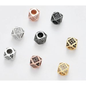 Kiárusítás! Cirkon köztes gyöngy. 7mm. 8 színben.