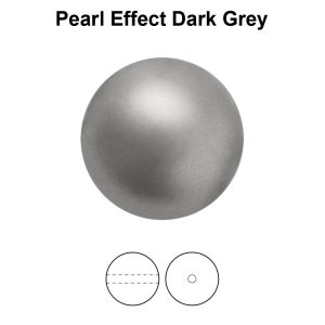 Preciosa gyöngy. 6mm. Dark grey. 1 szál (100db)
