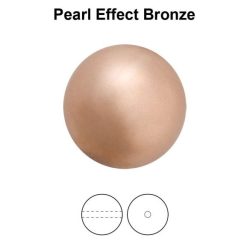 Preciosa gyöngy. 8mm. Bronze. 1 szál (50db)