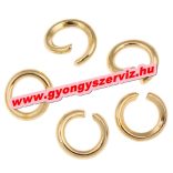 Szerelő karika. 6x0.8mm. Arany vagy platina  szín.  100db.