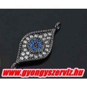 Cirkon kristályos összekötő gyöngy.  10x23mm.