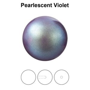 Preciosa gyöngy. 8mm. Pearlescent violet. 1 szál (50db)