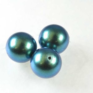 Preciosa gyöngy. 8mm. Pearlescent peac green. 1 szál (50db)